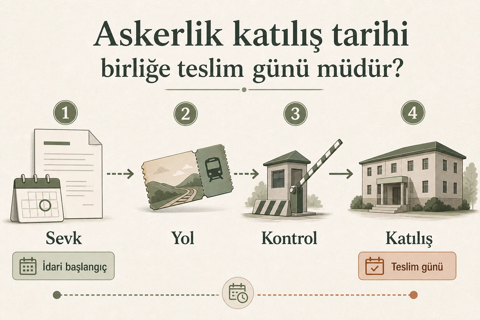 İnfografik: Askerlik katılış tarihi birliğe teslim günü müdür? - Askerlik Sevk Tarihi ile Katılış Tarihi Arasındaki Fark Nedir?
