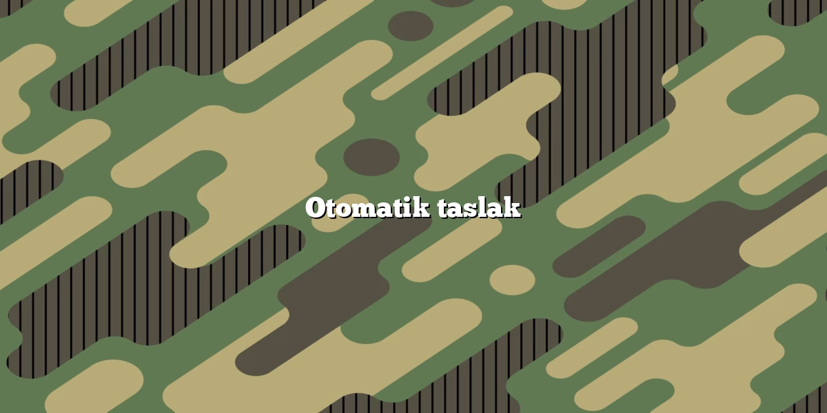 Otomatik taslak